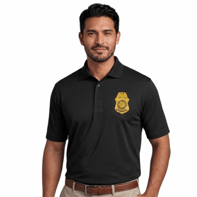 NPDF Embroidered Logo Polo Shirt - Black