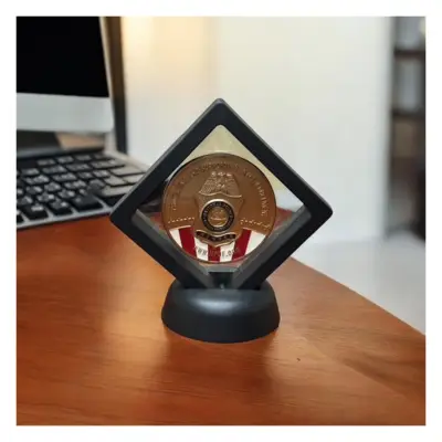 npdf-25th-anniversary-challenge-coin-in-display-case